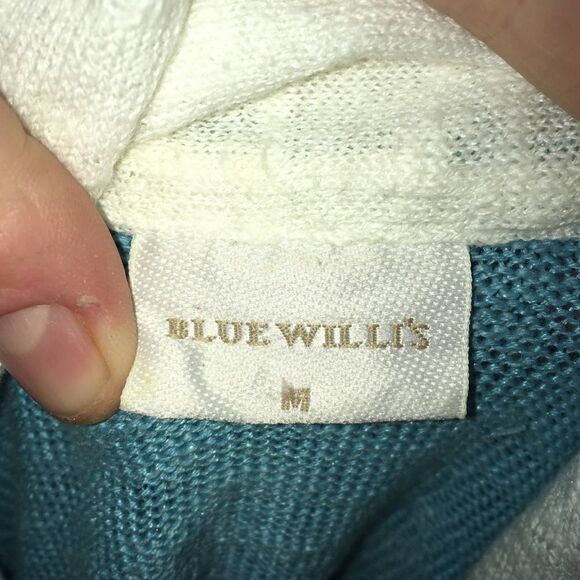 Blue Willi’s striped lightweight beachy preppy collared sweater - Picture 2 of 3